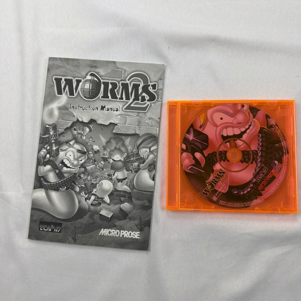 Worms 2 (PC, 1998) Complete in Big Box Manual Disc Release Notes